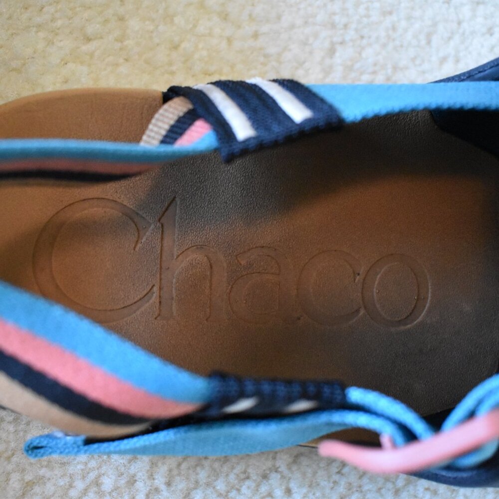 Chaco Chillos Clog Slide Sandals Closed Toe Waterproof Size 9 Mens Black & Teal - Picture 5 of 5